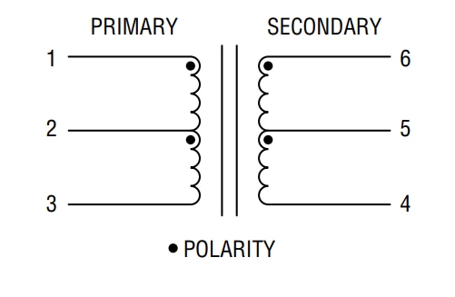 Schematic - Bourns HCTSM150102HLF Power Transformer